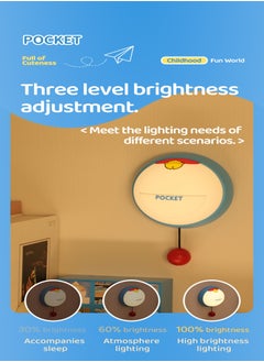 A&W Doraemon Pocket Design LED Night Light for Kids with 3 Brightness Levels, Safe Silicone, 30-Minute Timer, USB Charging, and Wall-Mountable Feature  - Image 5