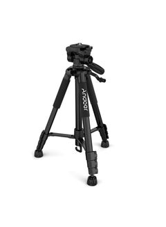 Andoer  57.5inch Travel Lightweight Camera Tripod Stand Phone Tripod for DSLR SLR Camcorder Photography Video Shooting with Carry Bag Phone Clamp Max.Load 3kg