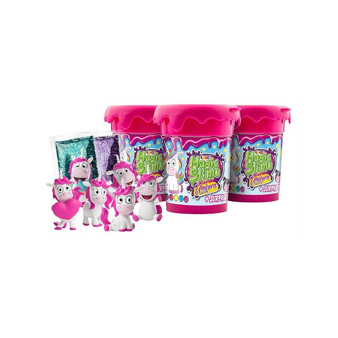 CRAZE لعبة سلايم يونيكورن السحرية مع لمسات لامعة، لعب إبداعي، 5 سنوات فما فوق، 150 مل بألوان متنوعة - Image 1