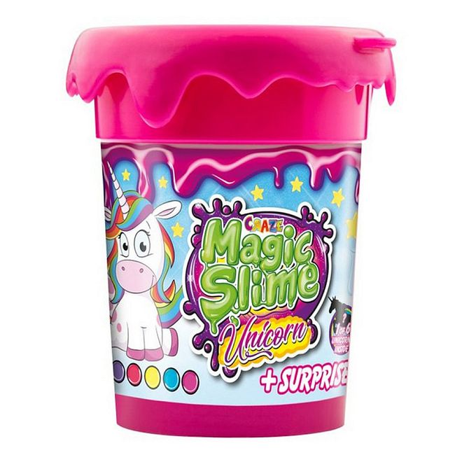 CRAZE لعبة سلايم يونيكورن السحرية مع لمسات لامعة، لعب إبداعي، 5 سنوات فما فوق، 150 مل بألوان متنوعة - Image 3