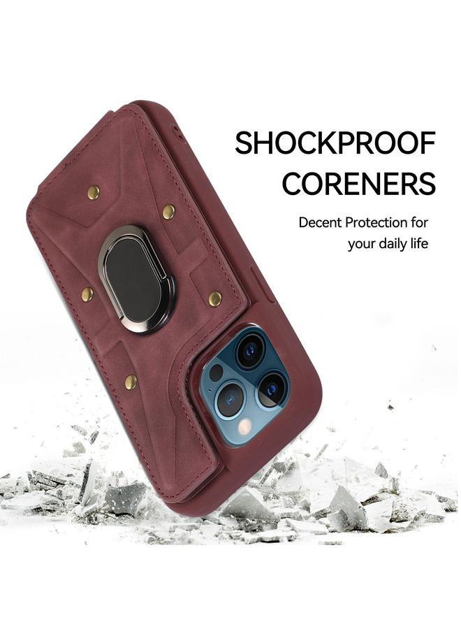 erorex Case For iPhone 11 Pro Armor Ring Wallet Back Cover Phone Case - Image 2