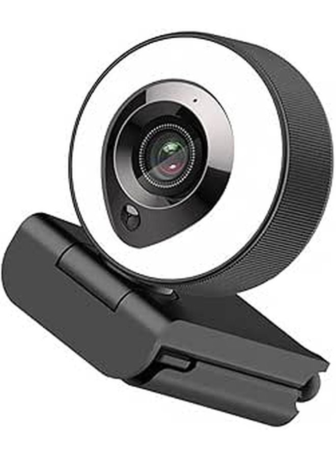 4K Autofocus USB Webcam with Fill Light for Live Streaming Video Conferencing - Image 1
