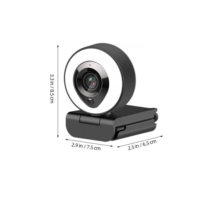 4K Autofocus USB Webcam with Fill Light for Live Streaming Video Conferencing - Image 3