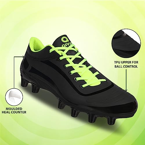 Aivin First Strike Football Stud with TPU Sole with Direct Injection Molding Technology A Moulded Removable E.V.A Sockliner Light Weight Insole Pre-Molded (Size 3 to 11) Black - Image 5