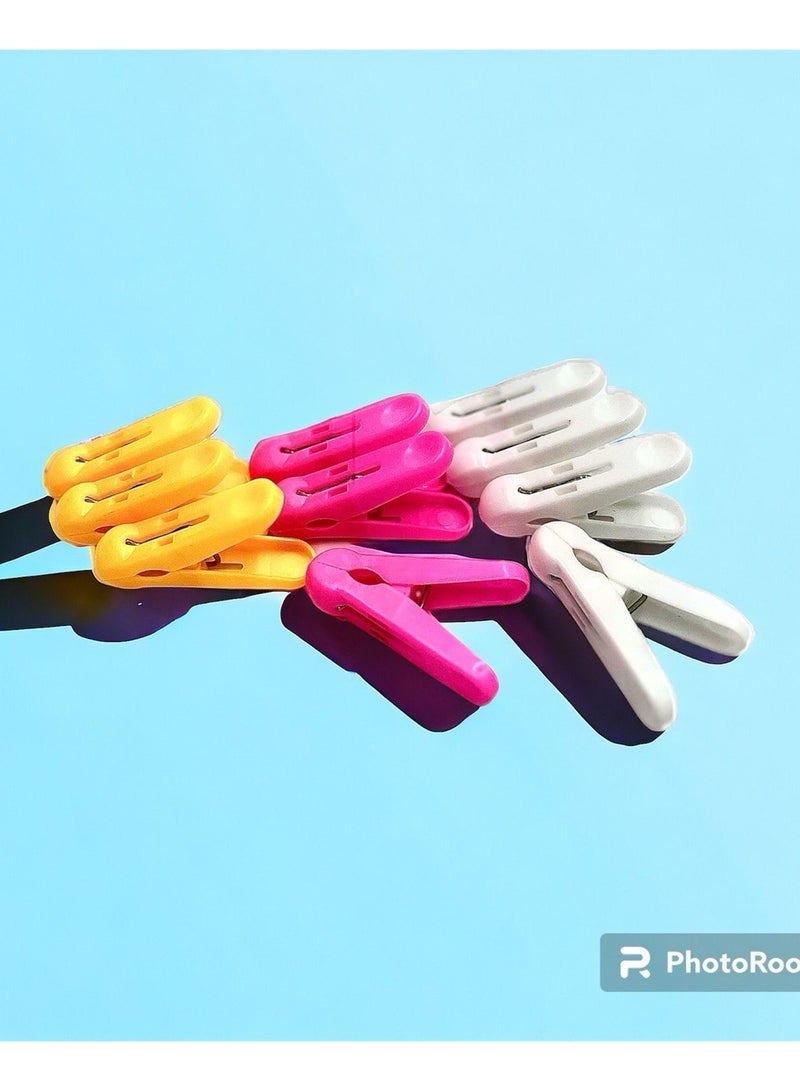 20 Pieces Cloth Clips | Hanger Clips, Slim-line Plastic Finger Clips Clothes Pants Hanger Clips | Clothing Line Clips Pegs Laundry Kitchen Outdoor | Multicolor  - Image 2