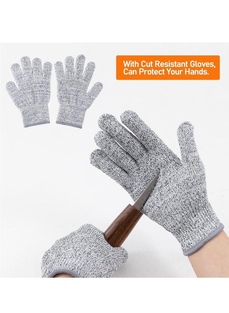 Excefore 10Pcs Wood Carving Kit, Convenient Tools Set Cut Resistant Gloves Spoon Hook Knife, Whittling Chip Detail Knife Sandpaper for Woodworking  - Image 4