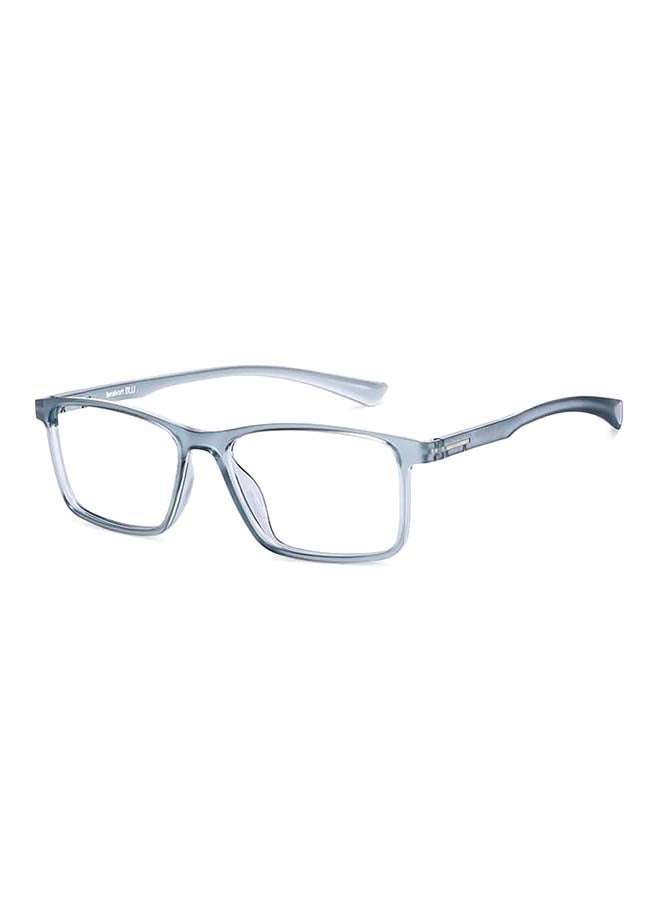 لينسكارت بلو نظارة طبية للكومبيوتر بدون قوة تصحيحية للبصر وبحواف كاملة وإطار مستطيل وعدسات ضد الوهج بتقنية بلو كات، طراز LB E14242 - مقاس 52 مم - رمادي - Image 2