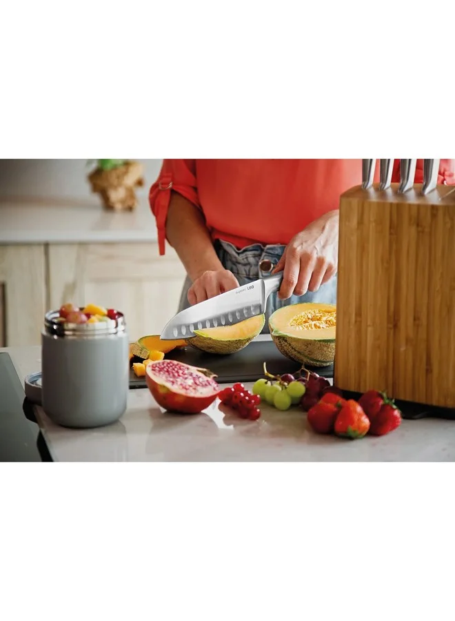 Berghoff Leo Legacy Food Safe Stainless Steel Santoku Knife Silver 17.5 cm 3950363