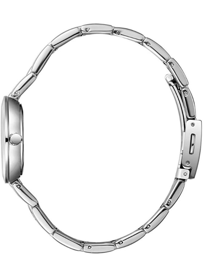 لي كوبر ساعة لي كوبر نسائية  بعرض تناظري وسوار معدني، لون أبيض - Image 3