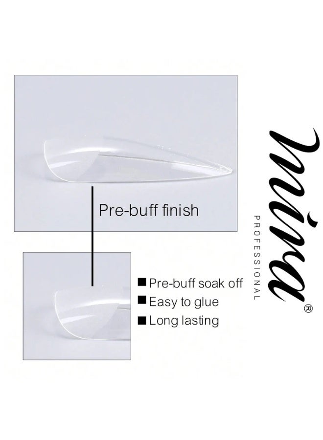 Mira Clear Soft Gel Nail Tips Medium Stiletto Shape 500pcs per Box Mira - Image 4