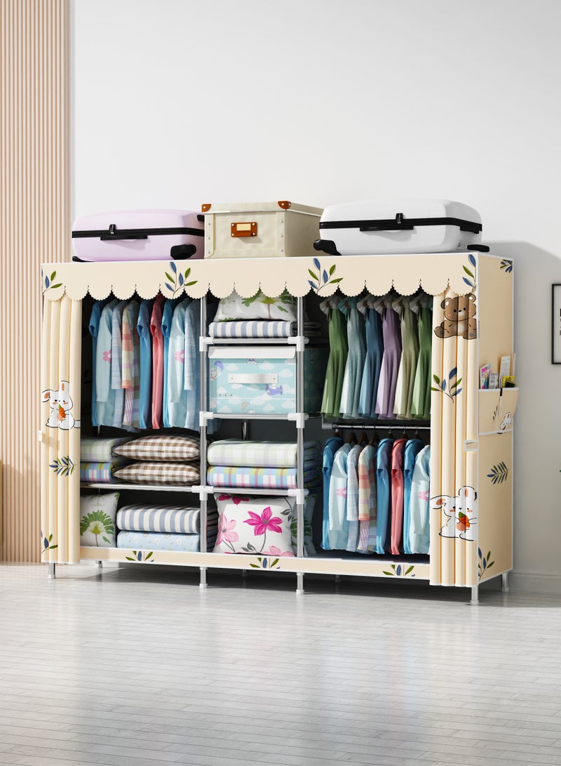 Portable Clothing Wardrobe With Storage Cupboard Organiser 201*170*45  - Image 2