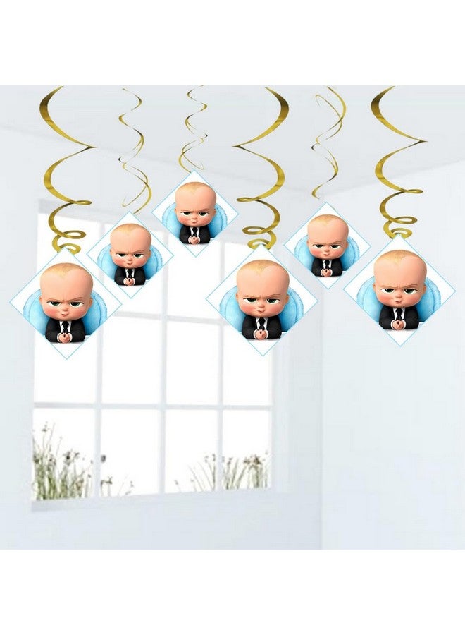 Balloonistics Boss Baby Ceiling Hanging Swirl Decorations for Baby Shower - Image 1