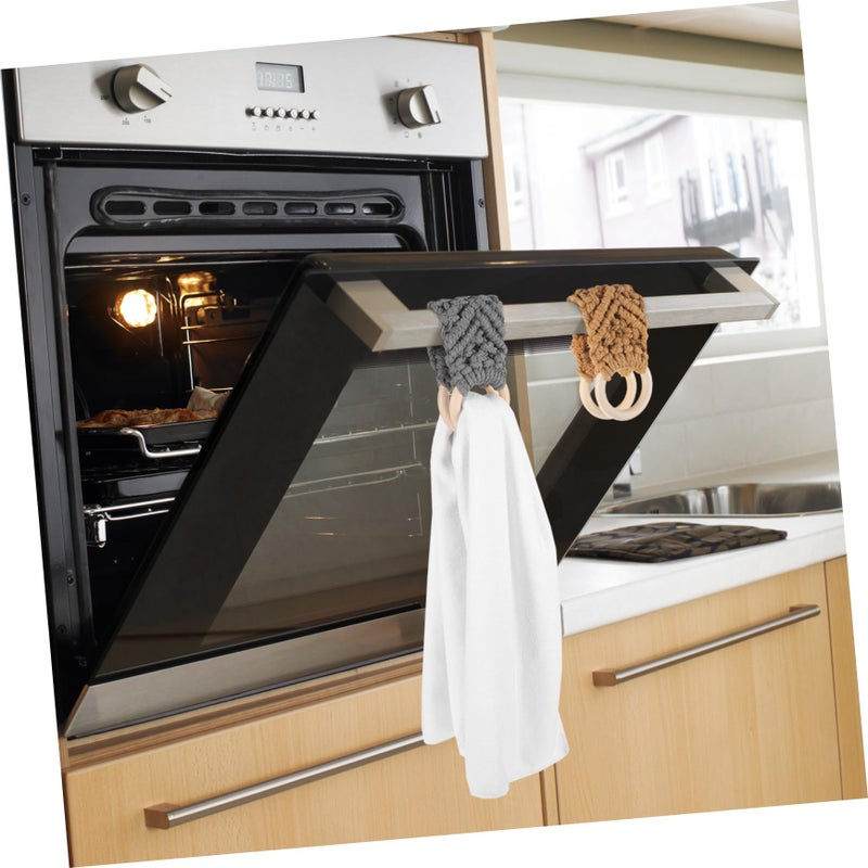 3pcs Cotton Macrame Towel Holder Hand Woven Loop For Bathroom Kitchen - Image 5