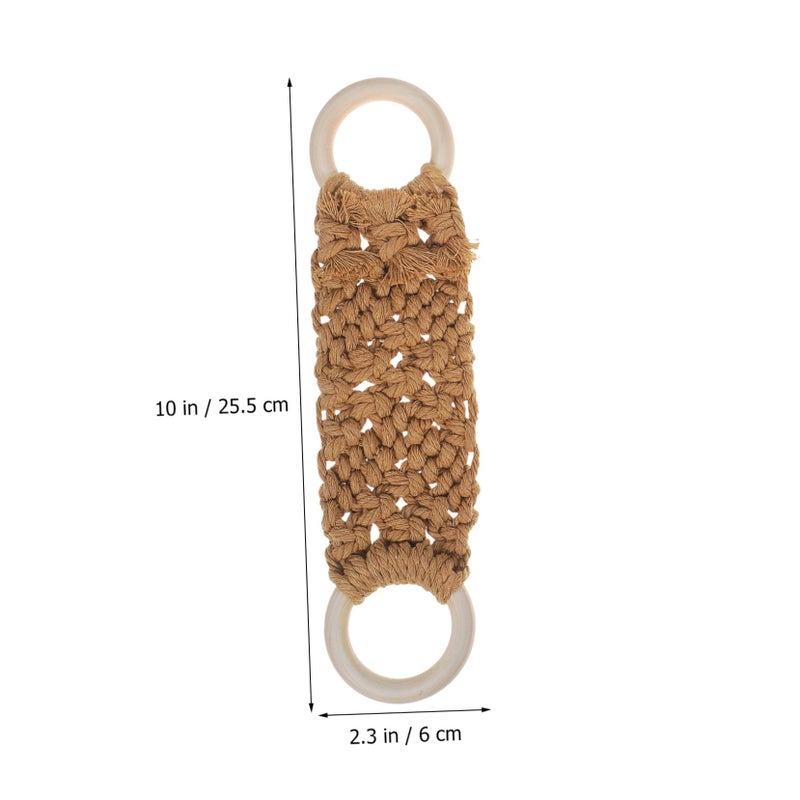 3pcs Cotton Macrame Towel Holder Hand Woven Loop For Bathroom Kitchen - Image 3