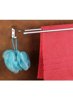 iSTAR iSTAR New Look Towel Rod Double Rod Silver Towel Holder 24 inch Longer 2 Bar Towel Rod Stand(Stainless Steel) (Pack of 1)  - Image 3