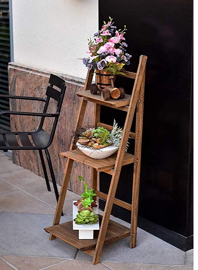 Generic FFD Wooden Flower pot Stand Flower Pot Holder Stand Foldable Plant Shelf  - Image 1