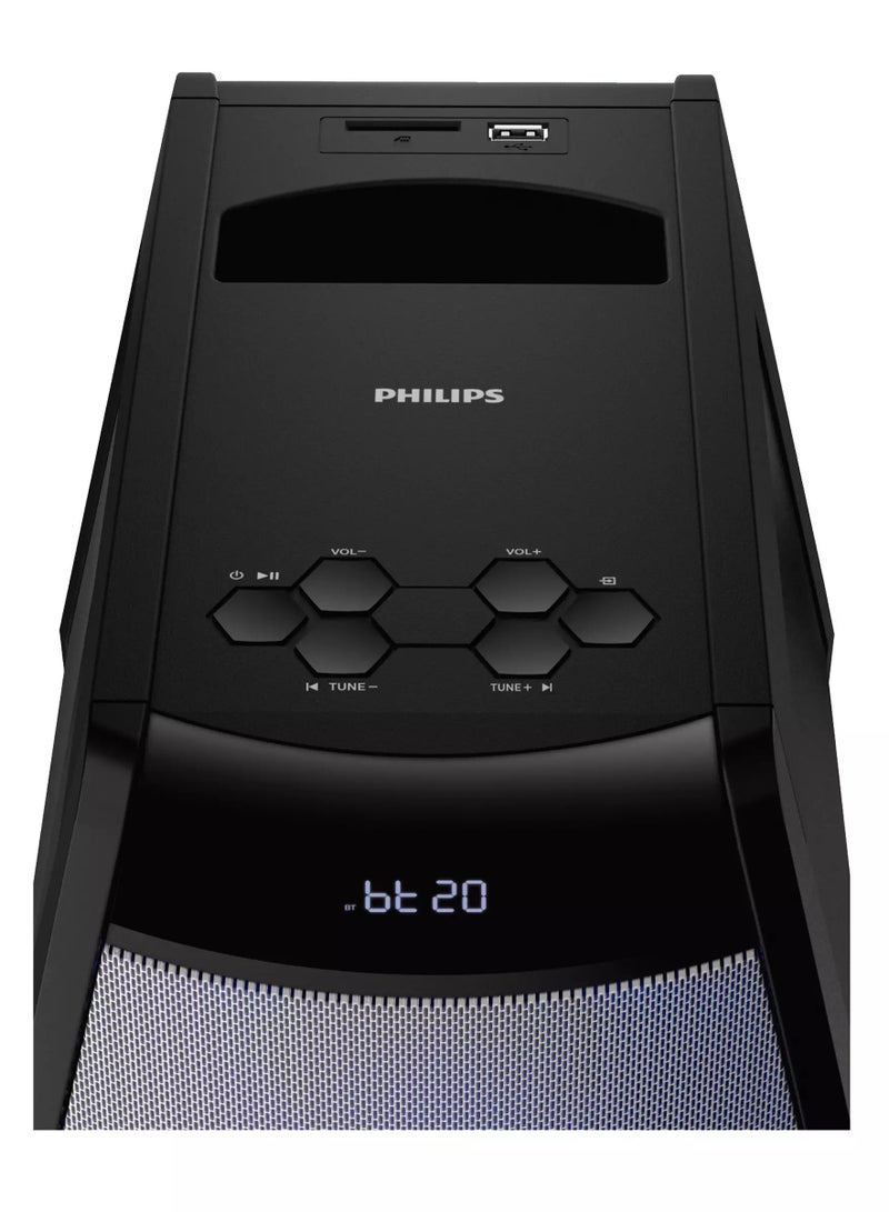 Philips Audio MMS2200B 2.1 Channel 100W Portable Bluetooth Party Speaker with Integrated Subwoofer & LED Light (Black) MMS2200B black - Image 3