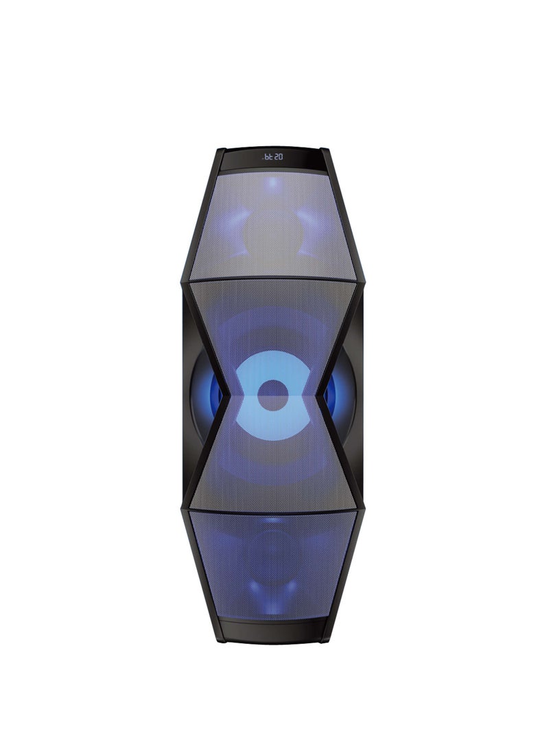 Philips Audio MMS2200B 2.1 Channel 100W Portable Bluetooth Party Speaker with Integrated Subwoofer & LED Light (Black) MMS2200B black - Image 1