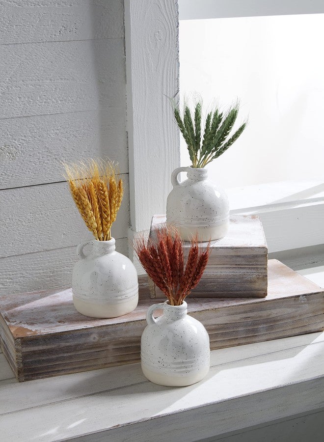 Mud Pie Preserved Wheat in Vase, Green - Image 2