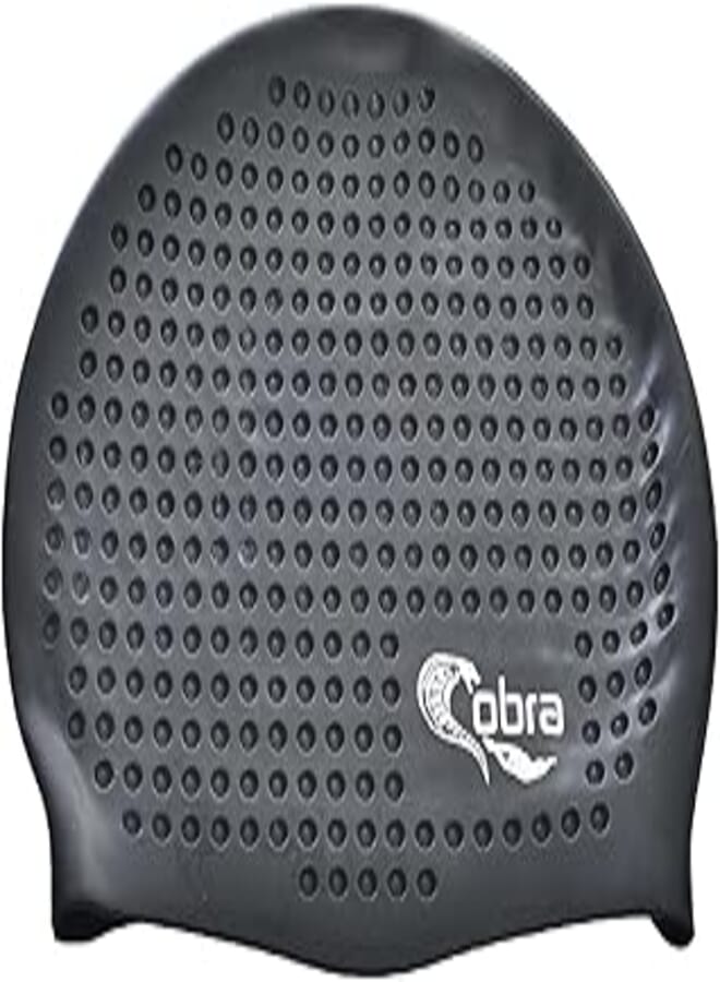 Cobra High Quality Silicone Swimming Cap For Adults - Black