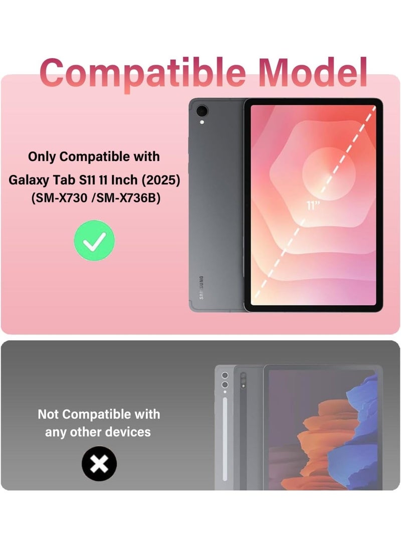 Keyboard Case for Samsung Galaxy Tab S11 11 Inch 2025, Backlit Magnetically Detachable Bluetooth Keyboard with Touchpad and Pen Holder Slot - Image 2