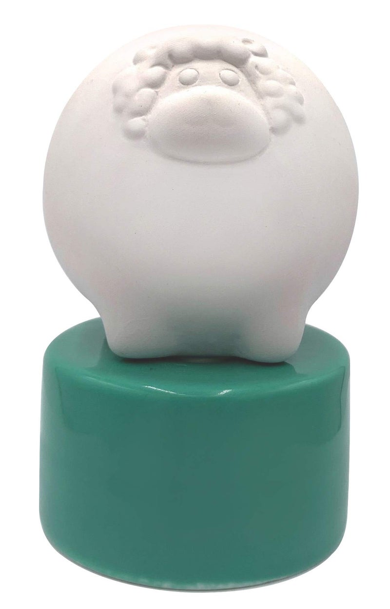 mEssentials Wild Essentials Counting Sheep Ceramic Aromatherapy Wicking Diffuser for Essential Oils and Fragrance NonElectric Air Freshener for Bedroom Office Bathroom 5 inches tall - Image 3