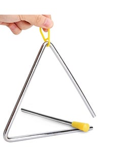 Generic SYOSI Hand Percussion Triangles with Strikers, 6inch Musical Steel Triangle Instruments for Music Learning Practicing Enlightenment  - Image 1