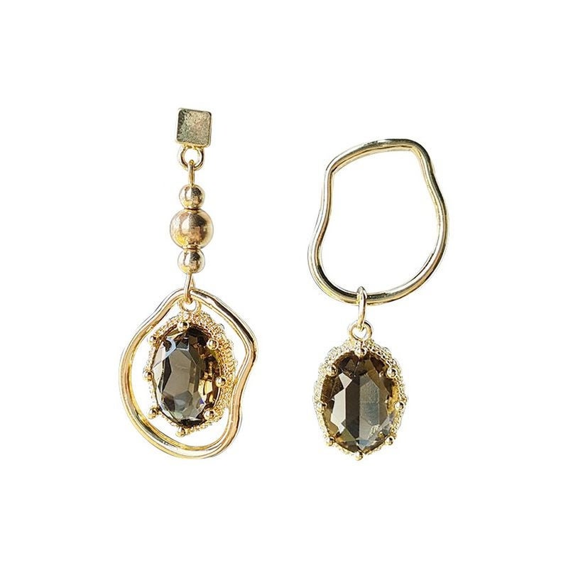 French vintage vintage asymmetrical earrings Fashion Jewelry Gift for Women - Image 1