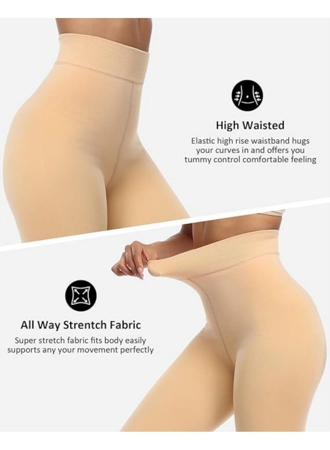 GGEROU Women Opaque Fleece Lined Tights, Thermal Stretchy Pantyhose Tights, Cold Proof Autumn and Winter Leggings Compatible for All Body Types and 0-10 Degrees  - Image 4