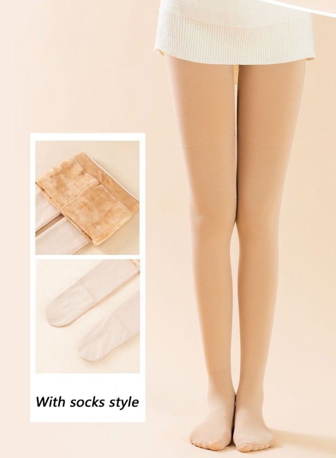 GGEROU Women Opaque Fleece Lined Tights, Thermal Stretchy Pantyhose Tights, Cold Proof Autumn and Winter Leggings Compatible for All Body Types and 0-10 Degrees  - Image 5