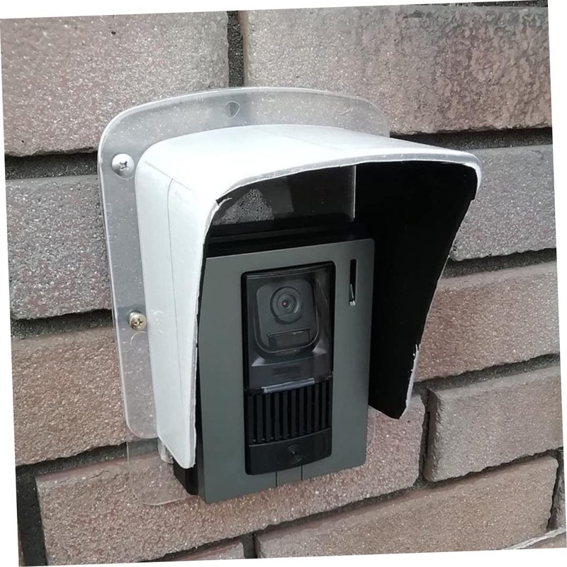 White Doorbell Cover Rain Protector for Doorbell Keypad and Attendance Machine Easy Installation - Image 5