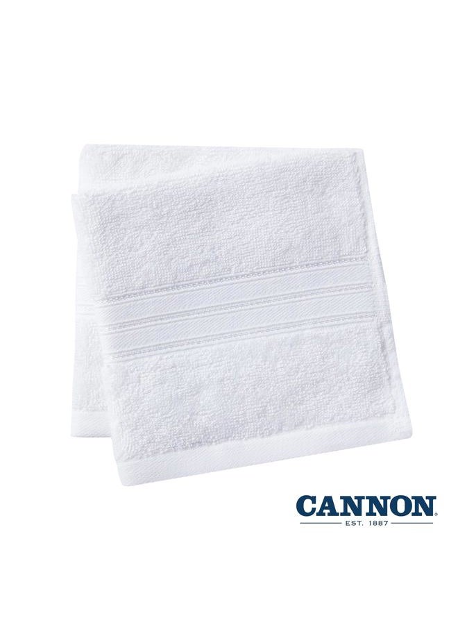 Cannon 70% قطن 30% رايون من الخيزران مجموعة من 2 منشفة استحمام، 2 منشفة يد، 2 منشفة غسيل، 550 جرام لكل متر مربع، فائقة الامتصاص، قابلة للتنفس، ناعمة للغاية (بيضاء) - Image 4