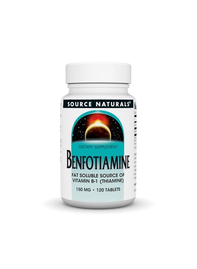 Source Naturals Benfotiamine, Fat Soluable Source of Vitamin B-1, 150 mg - 120 Tablets - Image 1