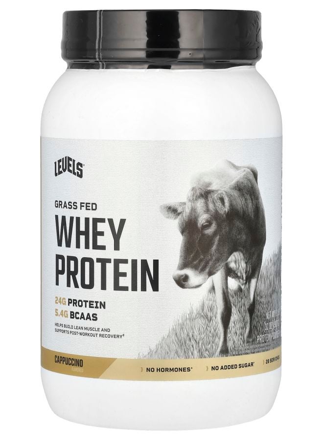 Level مسحوق بروتين مصل اللبن من حليب العشب بنكهة الكابتشينو 2 رطل (907 جرام)