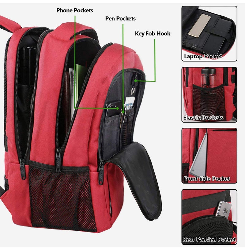 MATEIN Laptop Backpack for Womens, School Backpack with USB Port for Student Supplies and College Accessories, Water Resistant Travel Daypack Cute Book Bag for Teens and Ladies Fit 15.6 In Computer - Image 2