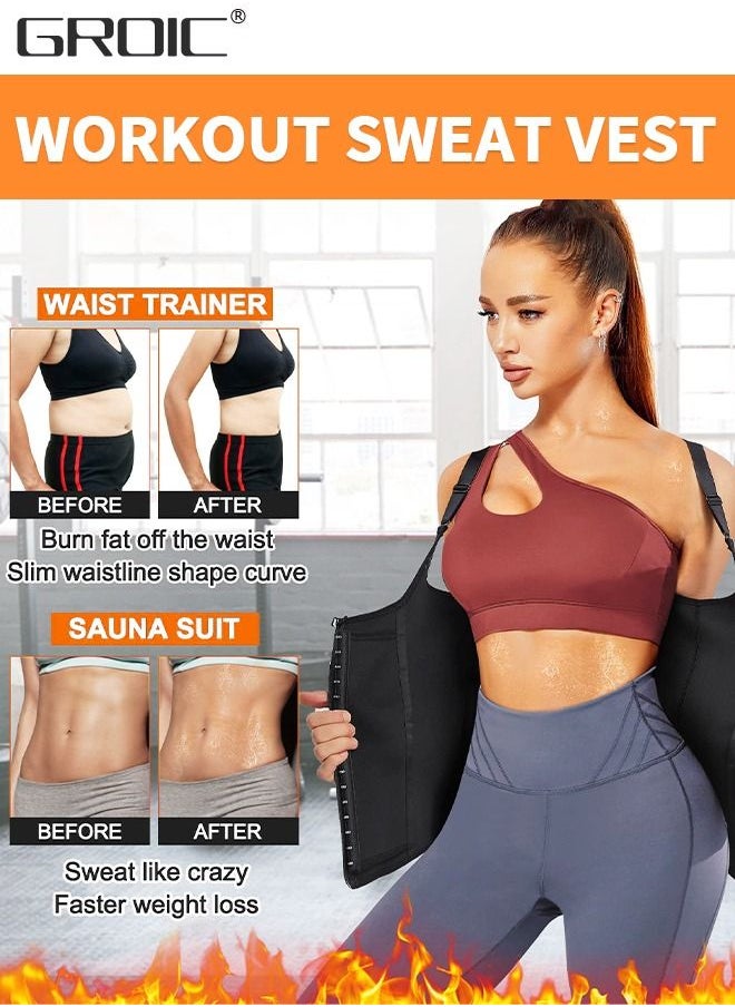 GROIC Waist Trainer for Women Triple Belt Body Shaper Waist Trainer Corset with zipper and 3 Rows Closure, Sauna Workout Trimmer Belts Underbust Corset Tummy Control Hourglass Slimming Belly Body Shaper  - Image 2