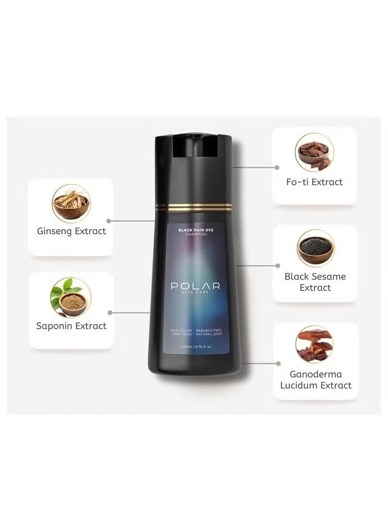 POLAR Hair Care Shampoo, Polar Hair Care Instant Dye Shampoo, Polar Hair Care Dye Shampoo (Light Brown)  - Image 3
