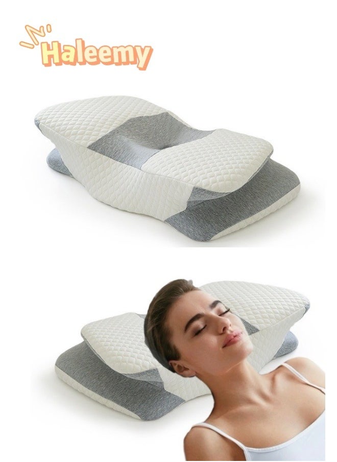 Memory Foam Pillow Ergonomic Contour Pillow for Neck and Shoulder Pain Relief