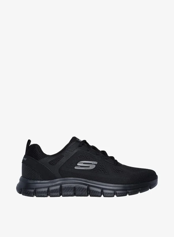 سكيتشرز Mens Logo Print Sports Shoes With Lace-Up Closure - Track Broader