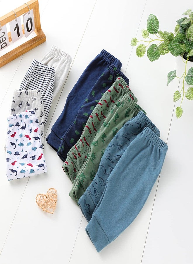 Hakochia Soft and Comfy 100% Cotton Baby Pants for Baby Boys and Girls with Ample Diaper Room 0-12 Months (US, Age, 3 Months, Blue) - Image 3
