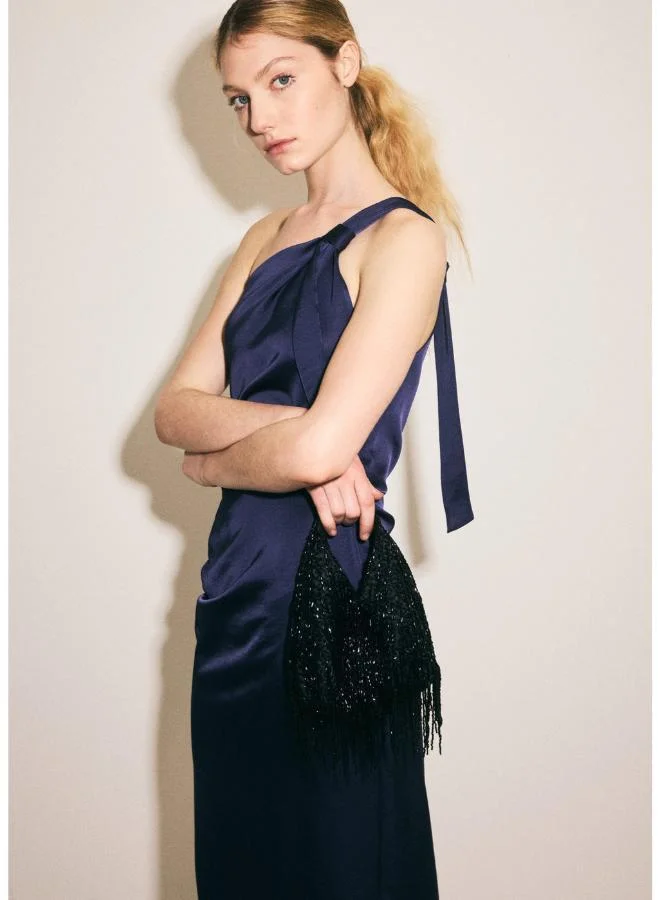 MANGO  Asymmetric side ruched dress for Women | Best Price UAE