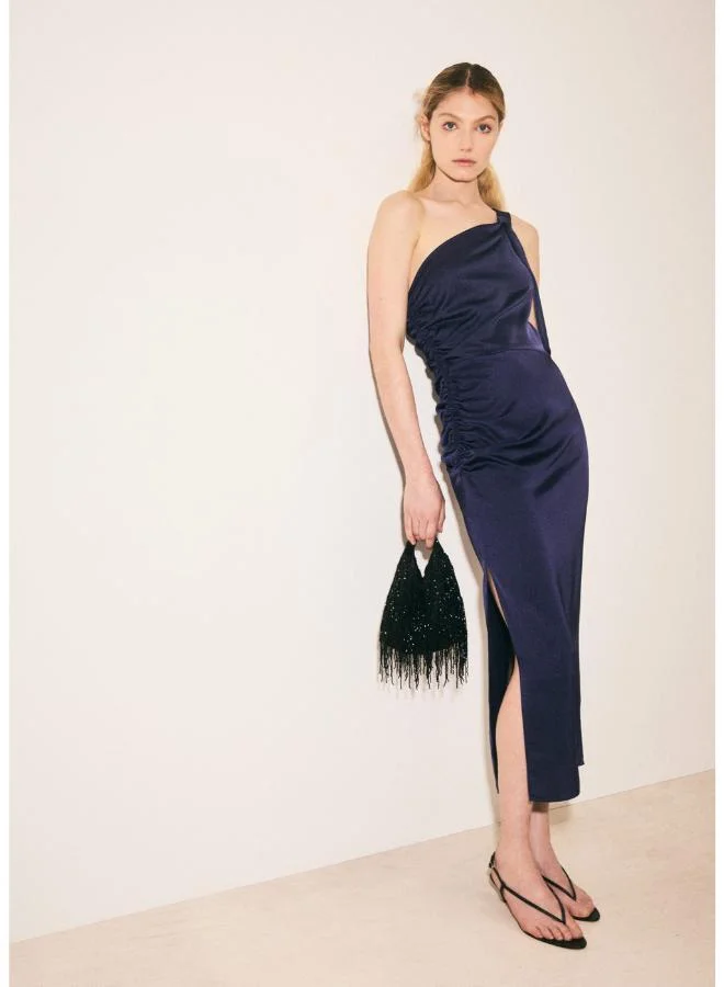 MANGO  Asymmetric side ruched dress for Women | Best Price UAE