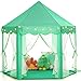Monobeach Princess Tent Girls Green Large Playhouse Kids Castle Play Tent with Star Lights Gift Toy for Children Indoor and Outdoor Games - Image 2