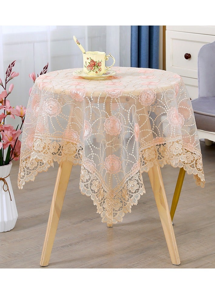 EBMINI New Square Countryside Fabric Lace Home Tablecloth 