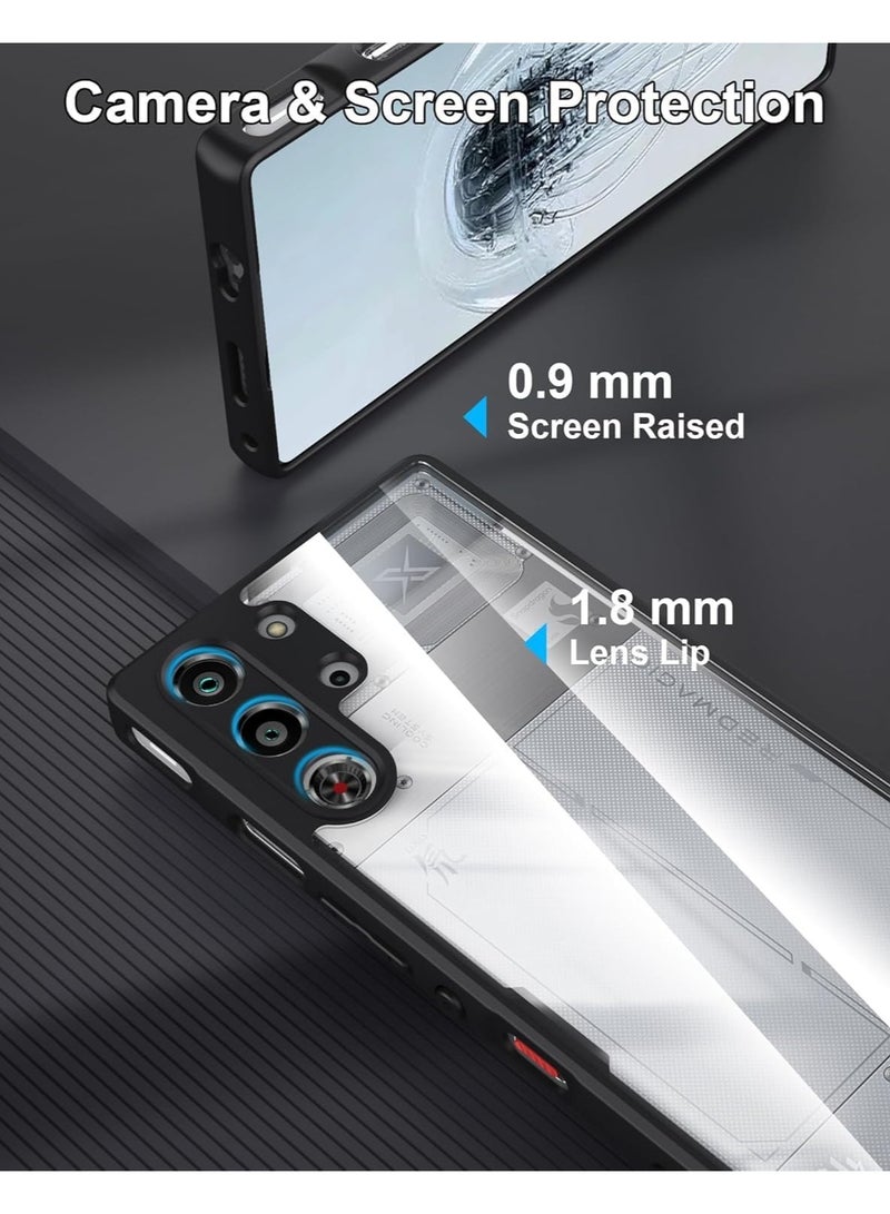 For ZTE Nubia Red Magic 10 Pro / 10 Pro+ / 10S Pro / 10S Pro+ and Screen Protector TPU Bumper + PC Hard Back Cover, Shockproof Protection Mobile Phone Case, Anti-Yellowing Slim Fit Protective Casing  - Image 5