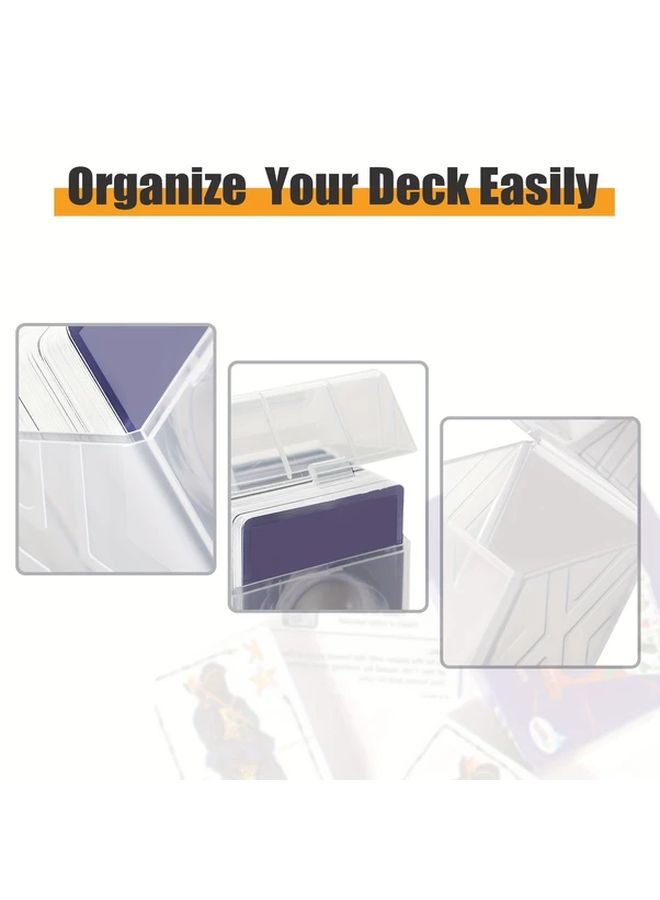 Mixed Color Clear Plastic Card Storage Box 6 Pack Organizer For MTG Sports Cards Collectibles - Image 4