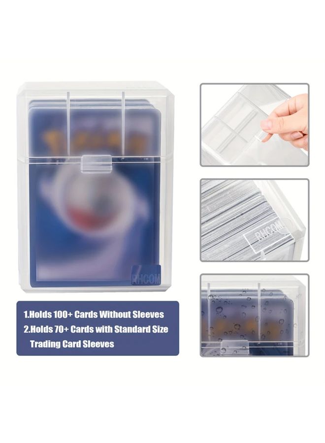 Mixed Color Clear Plastic Card Storage Box 6 Pack Organizer For MTG Sports Cards Collectibles - Image 3