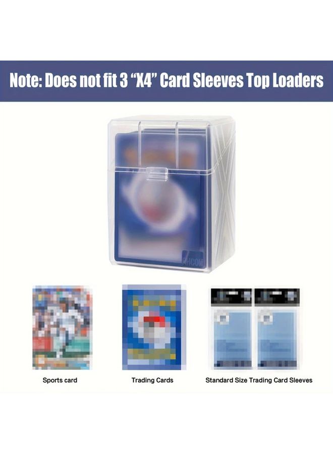 Mixed Color Clear Plastic Card Storage Box 6 Pack Organizer For MTG Sports Cards Collectibles - Image 5
