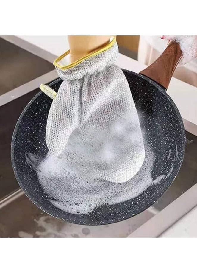 ماركة غير محددة Multi-purpose silver dishwashing gloves, 2 pieces  - Image 5