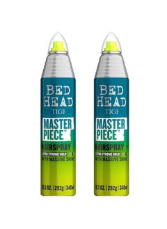 BED HEAD TIGI Bed Head Masterpiece Shiny Hairspray with Strong Hold - For All Hair Types - Extra Strong Hold & Shiny Finish - Use on Dry Hair - Premium Hair Care Products for Women & Men - 10.3 oz (2 Pack)  - Image 1